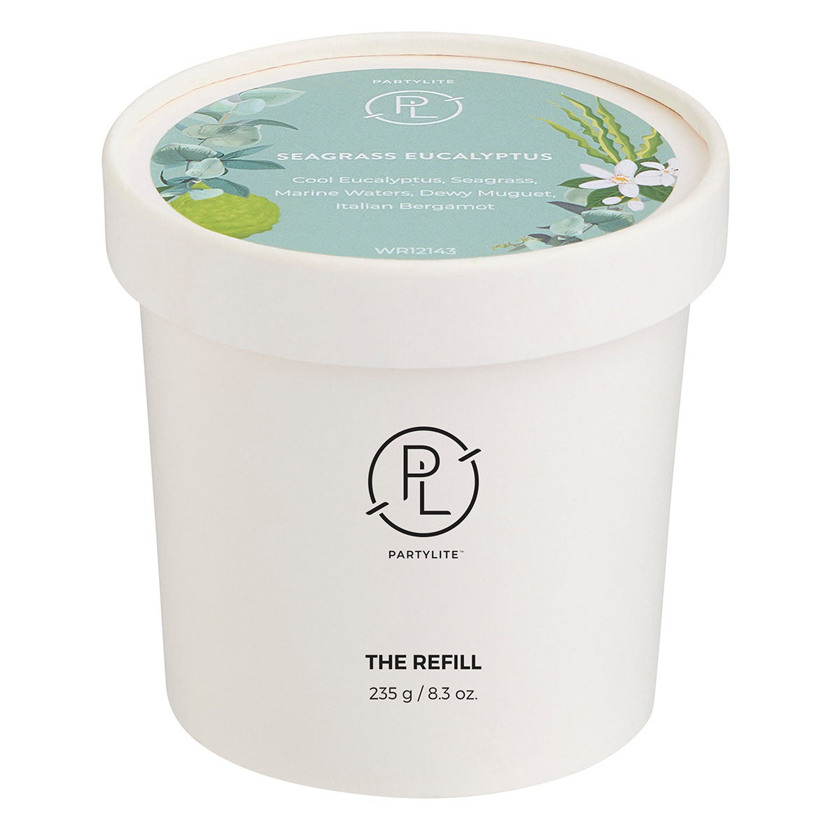 Seagrass Eucalyptus Refillable Wax against a white background.