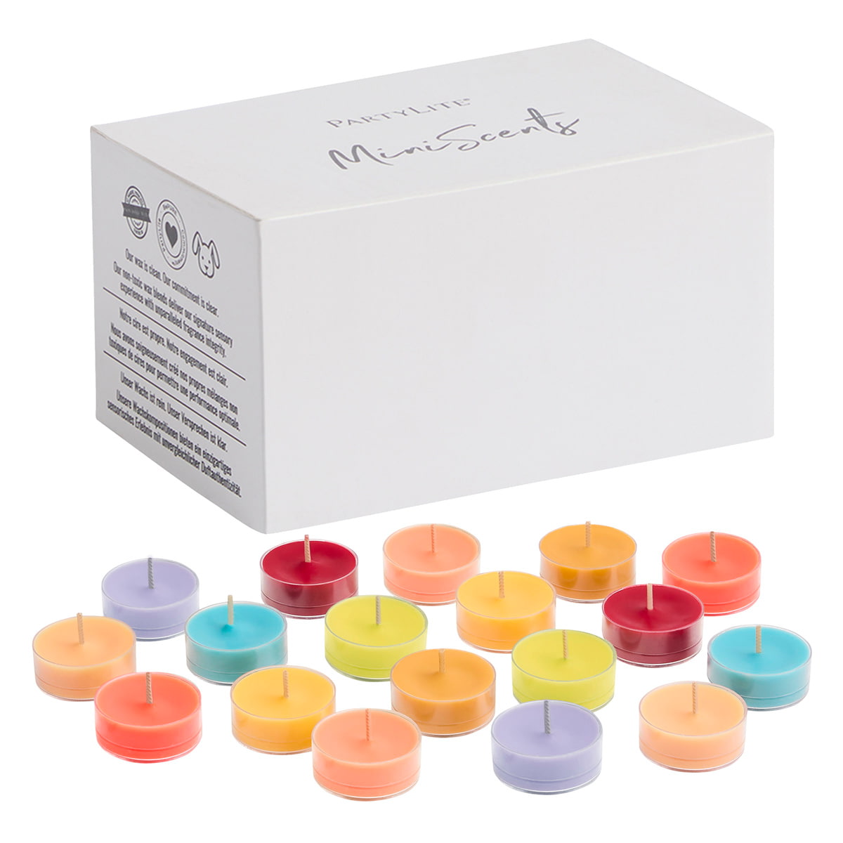 Summer Seasonal Miniscents 18-Piece Tealight Sampler against a white background