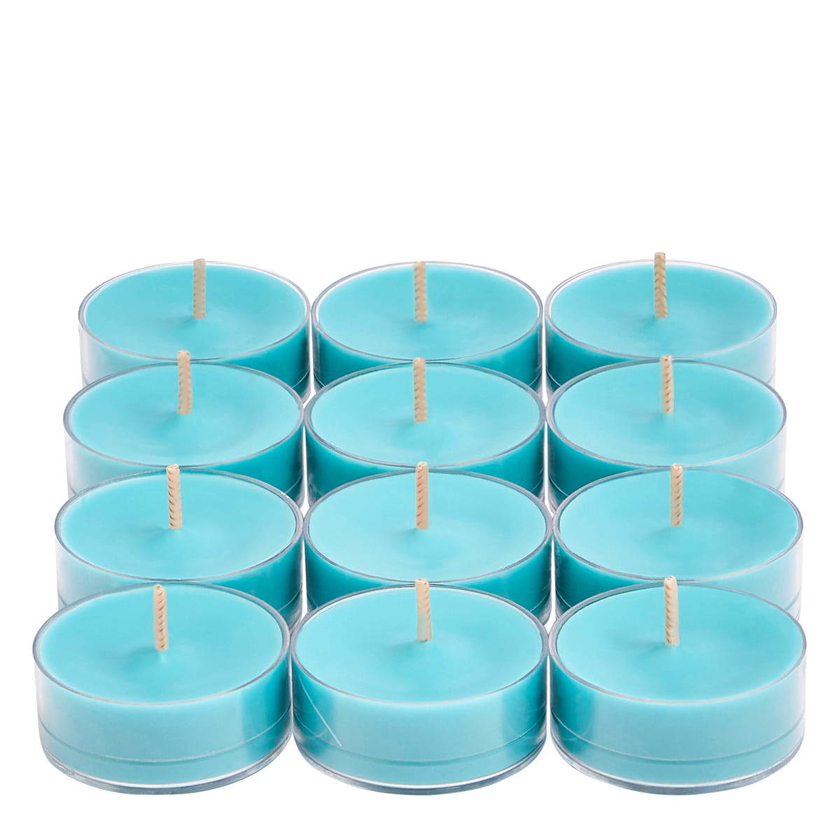 Salty Seascape Dozen Tealights shown on a white background