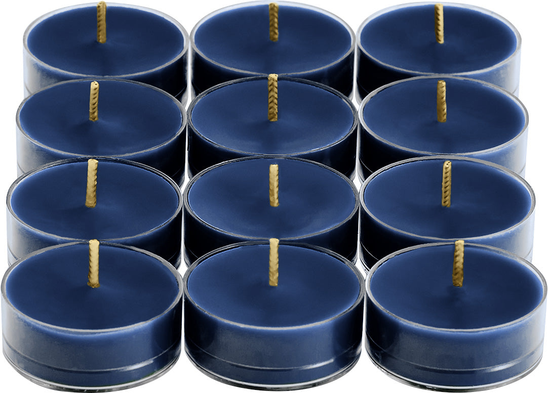 Twelve Nordic Air Tealights against a white background.