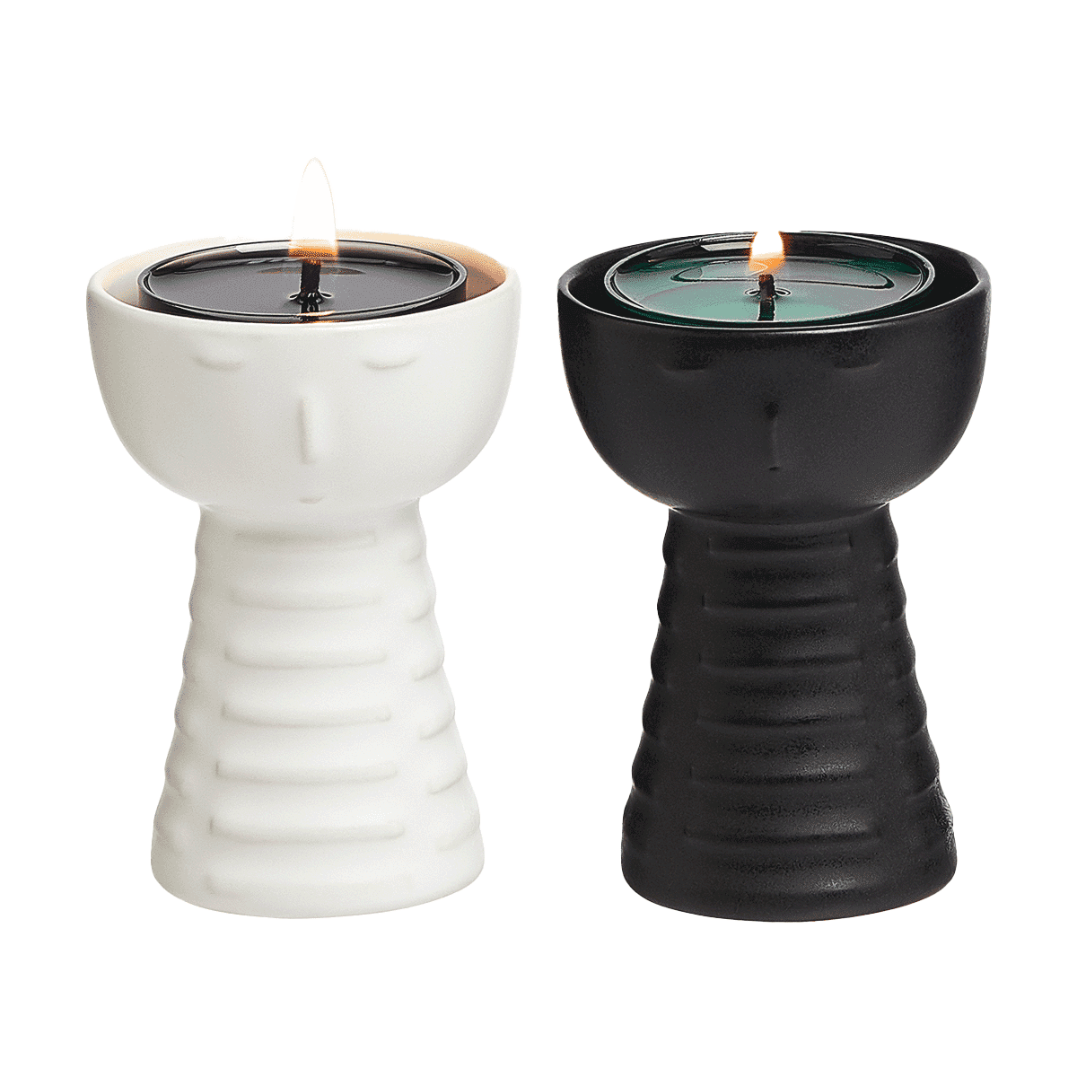Abstract Face Tealight Holder Set