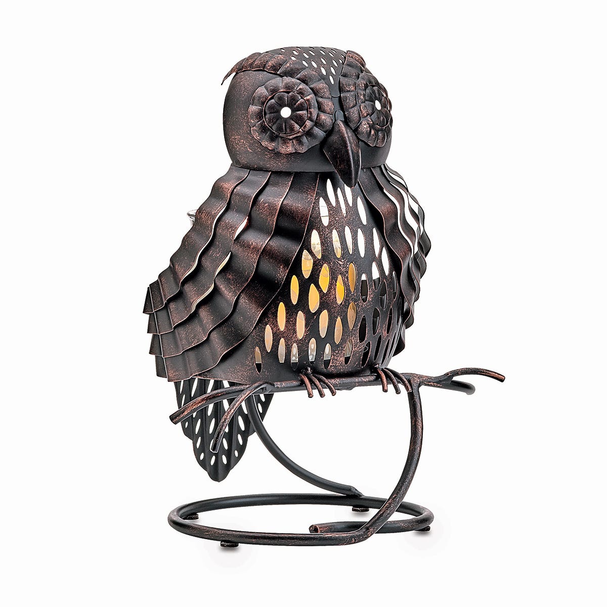 Artisan Owl Jar Candle Holder