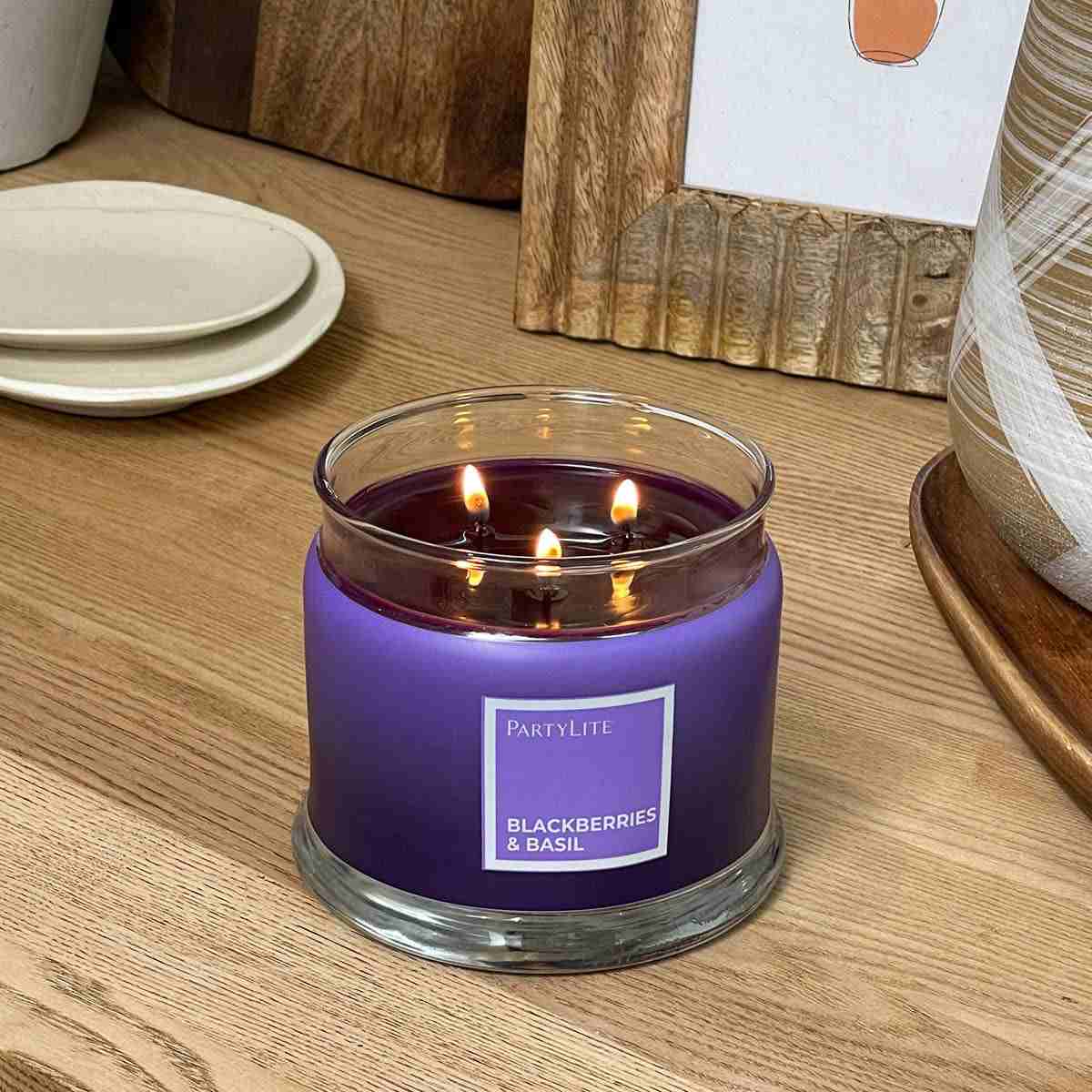 Blackberries & Basil 3-Wick Jar Candle