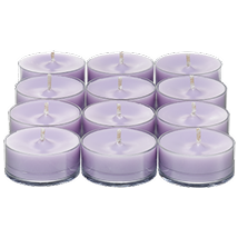 Geranium Citronella tealights on a transparent background