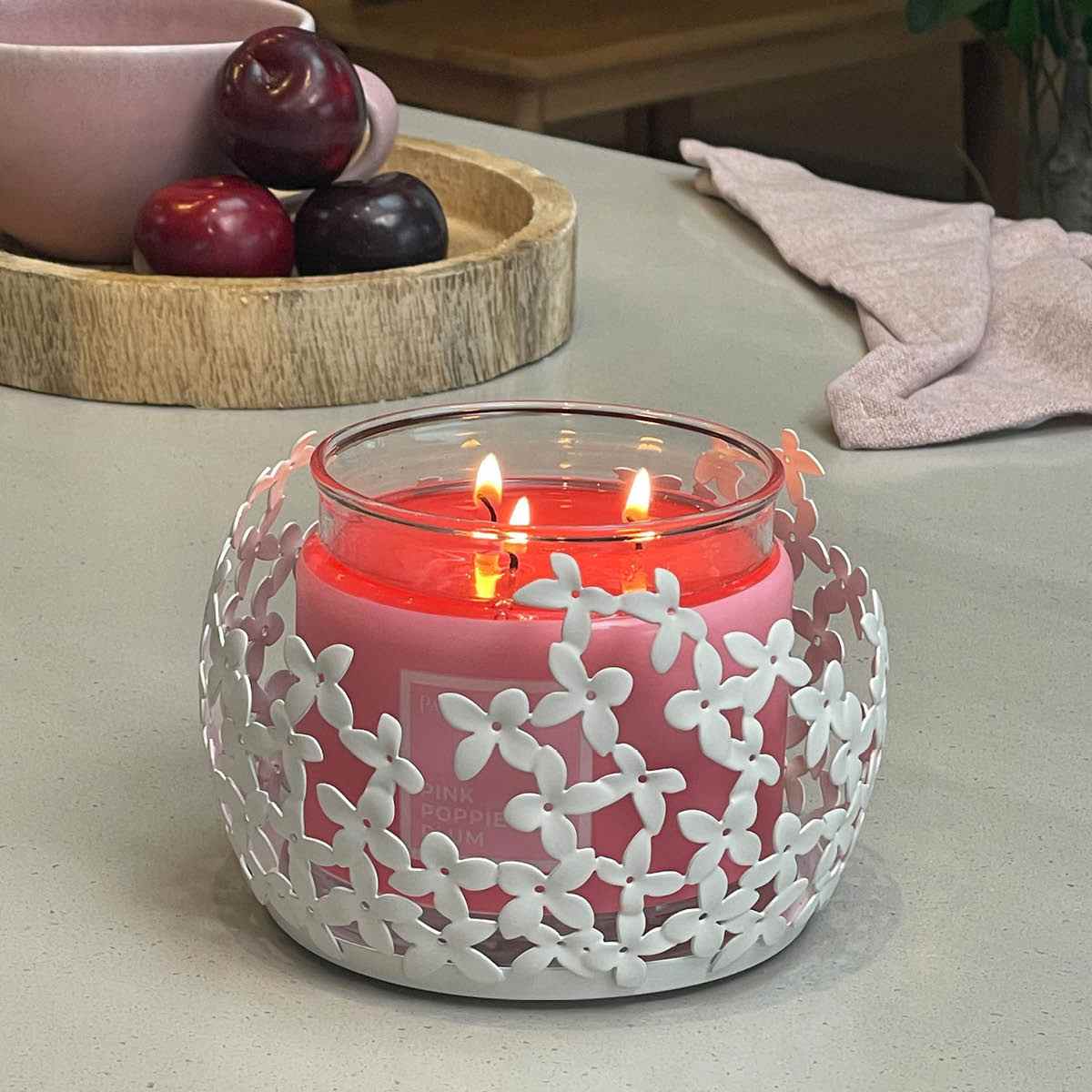 Delicate Floral Candle Holder