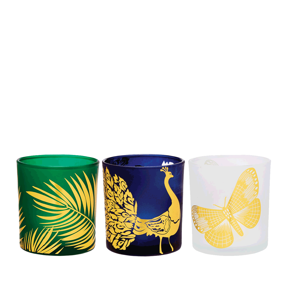 Exotic Garden Tealight Holder Trio