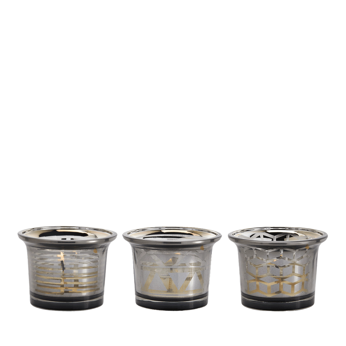 Geo Print Tealight/Votive Holder Trio