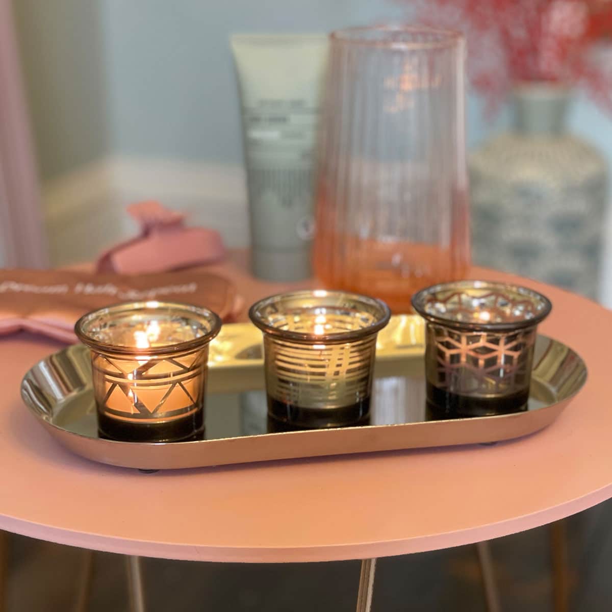 Geo Print Tealight/Votive Holder Trio