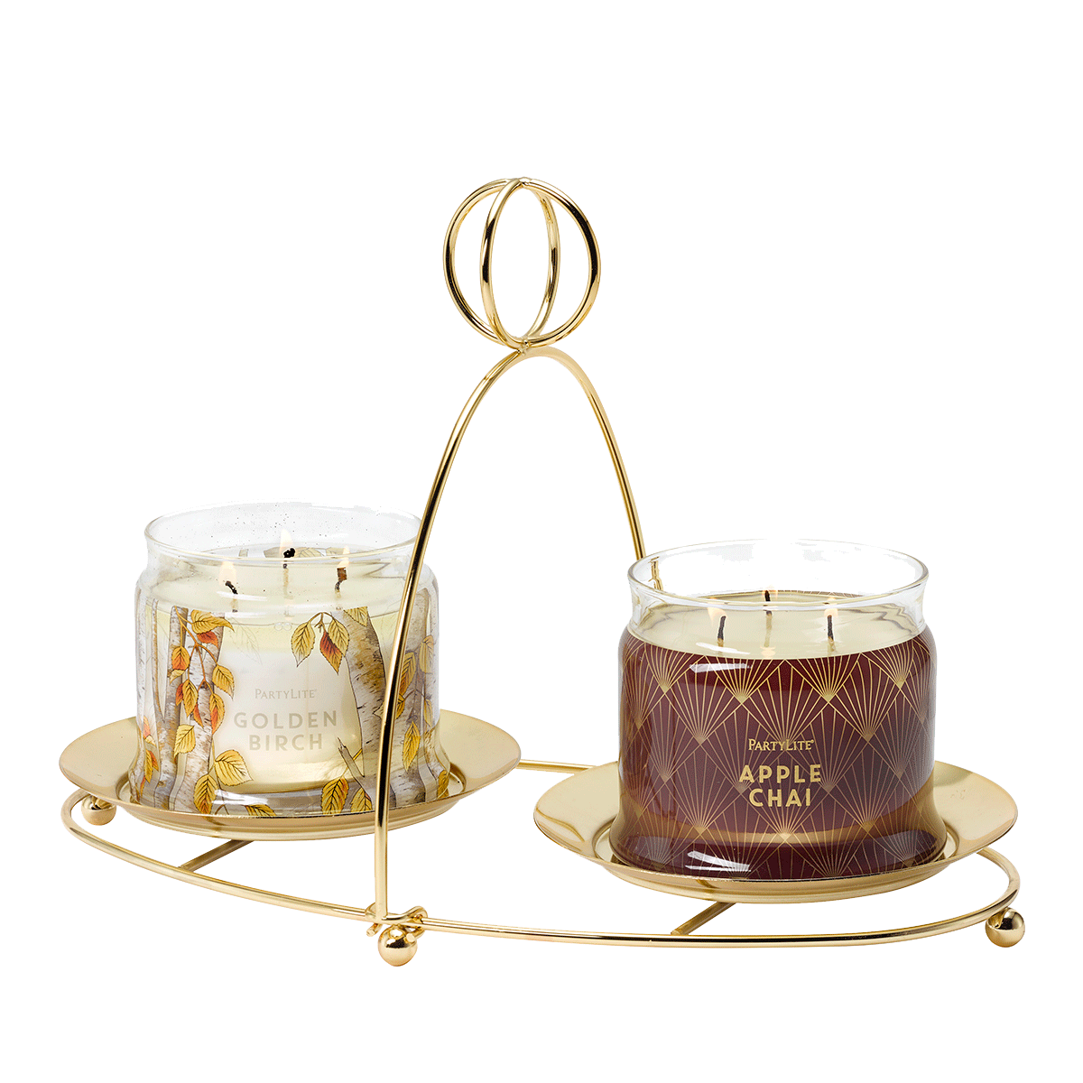 Gold Mix & Mingle Double Jar Display Stand