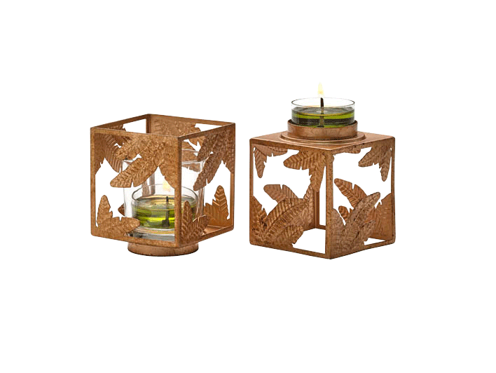 Golden Square Votive Pair