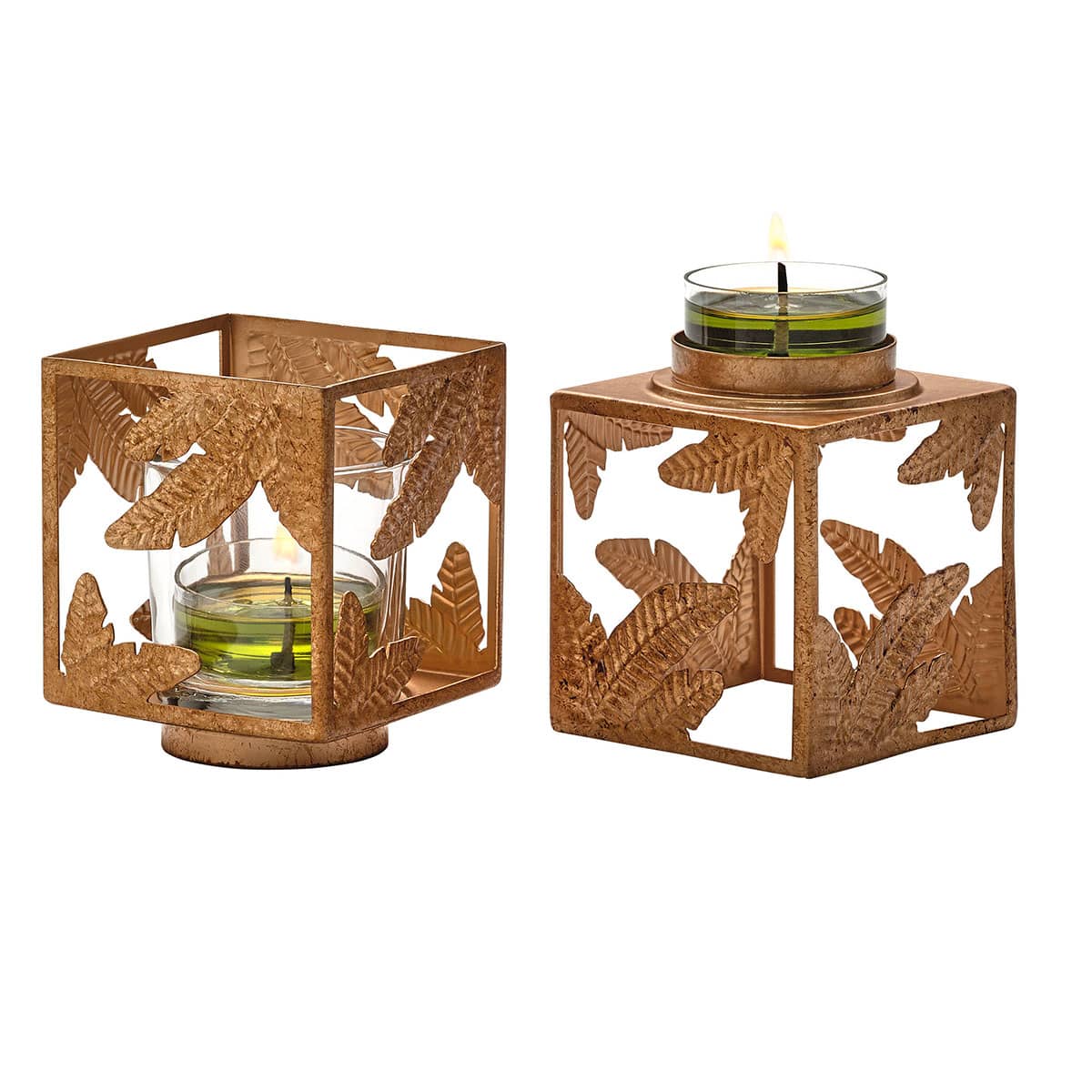 Golden Square Votive Pair