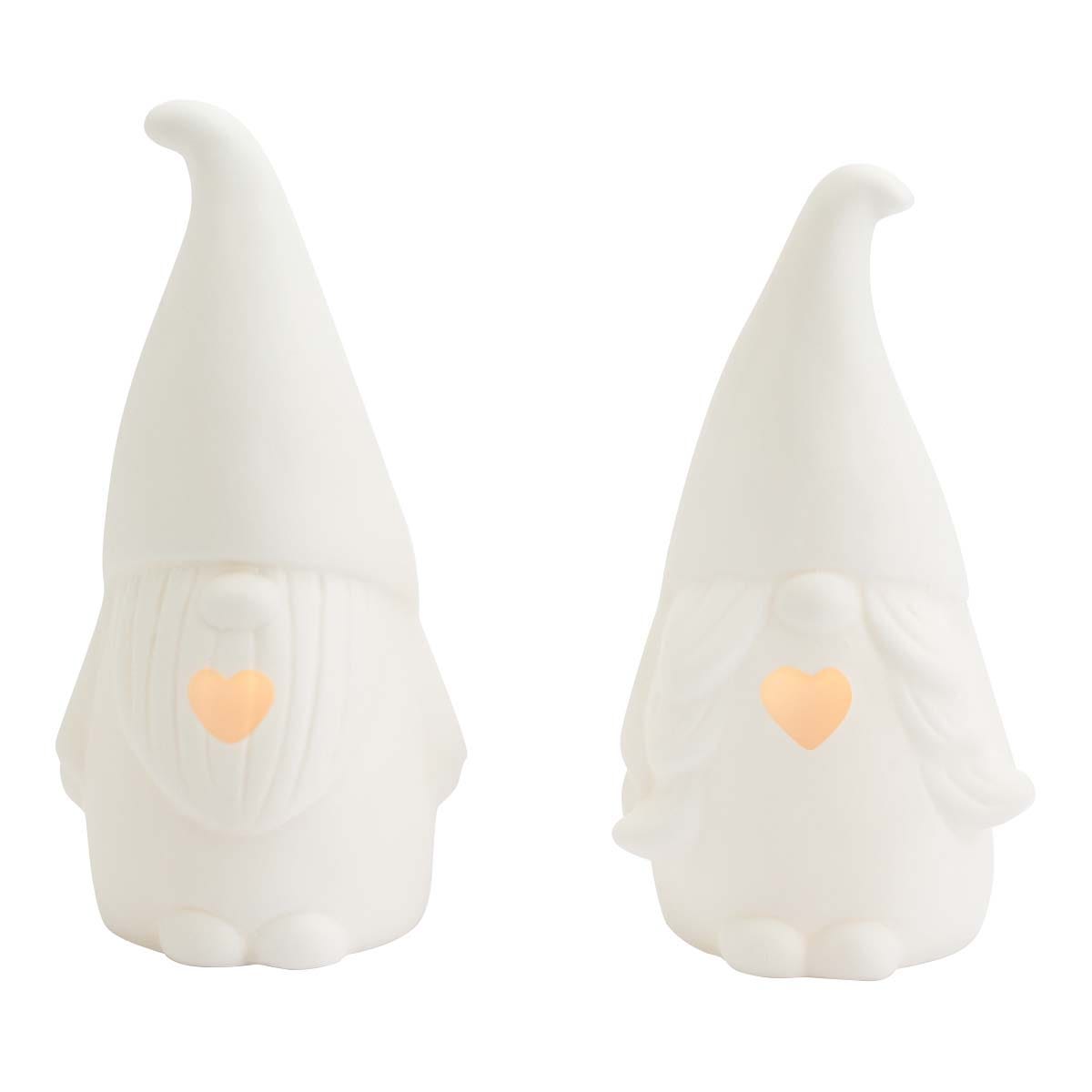 Heart-y Gnome Tealight Holder Pair