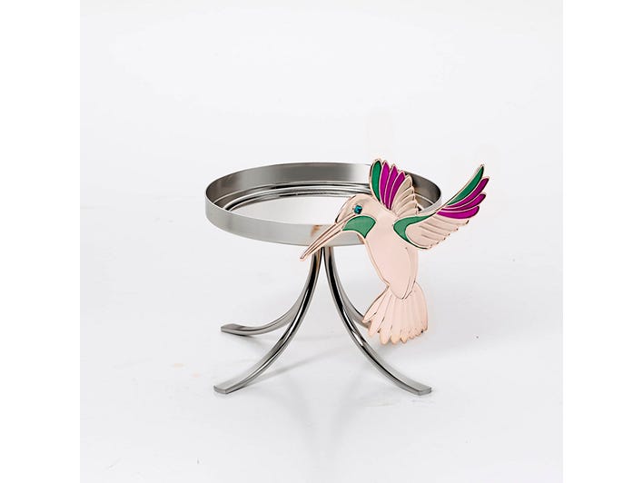 Jar Pedestal Candle Holder- Nickel Plate