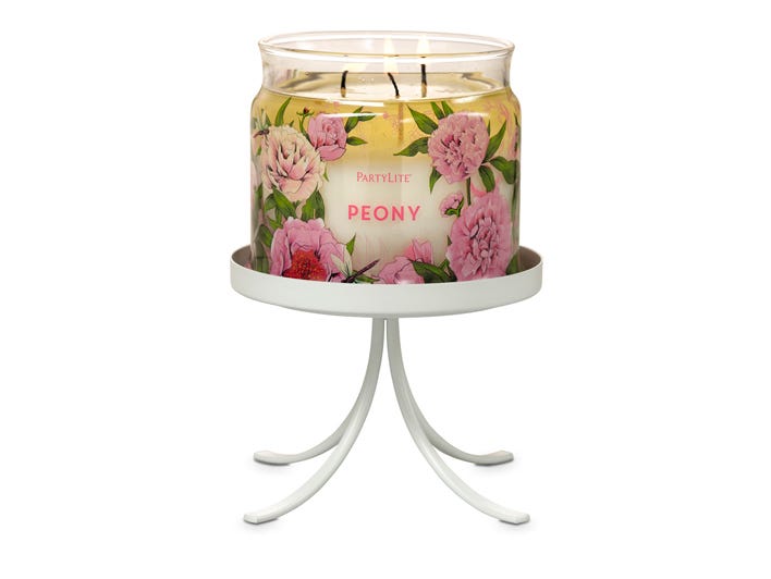 Jar Pedestal Candle Holder - White