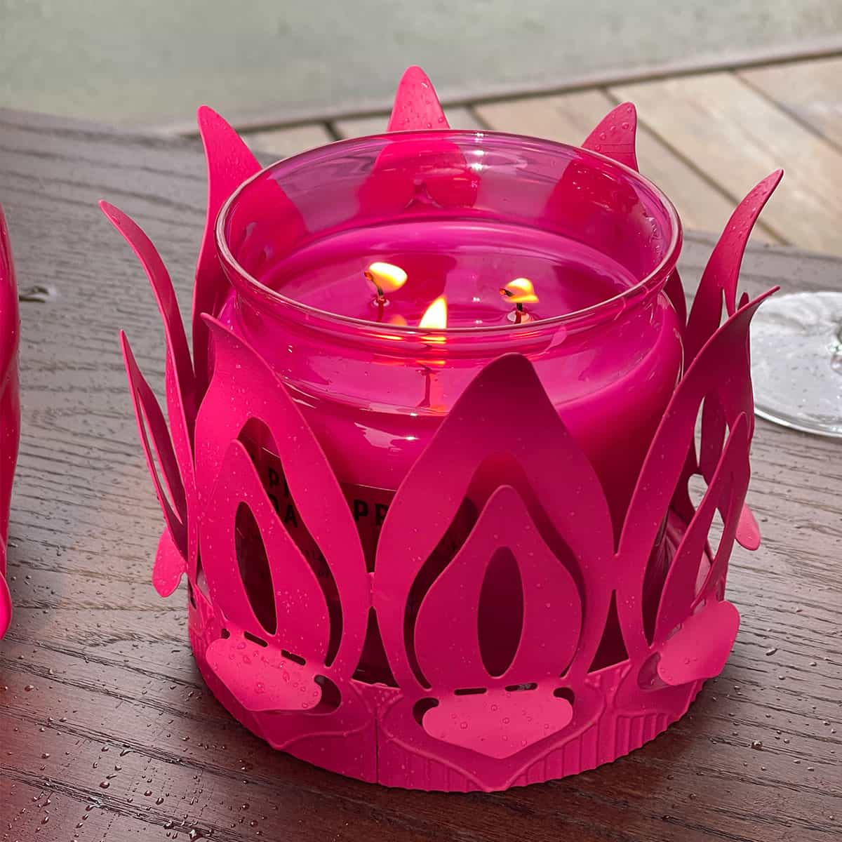 Lotus Jar Candle Holder - Pink