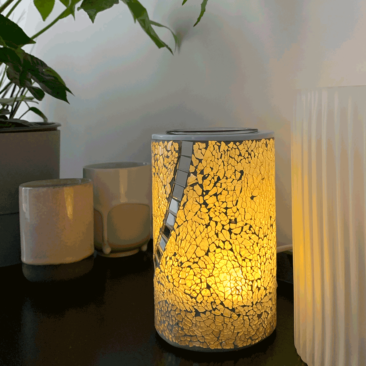 Modern Crushed Mosaic Electric Wax Melt Warmer