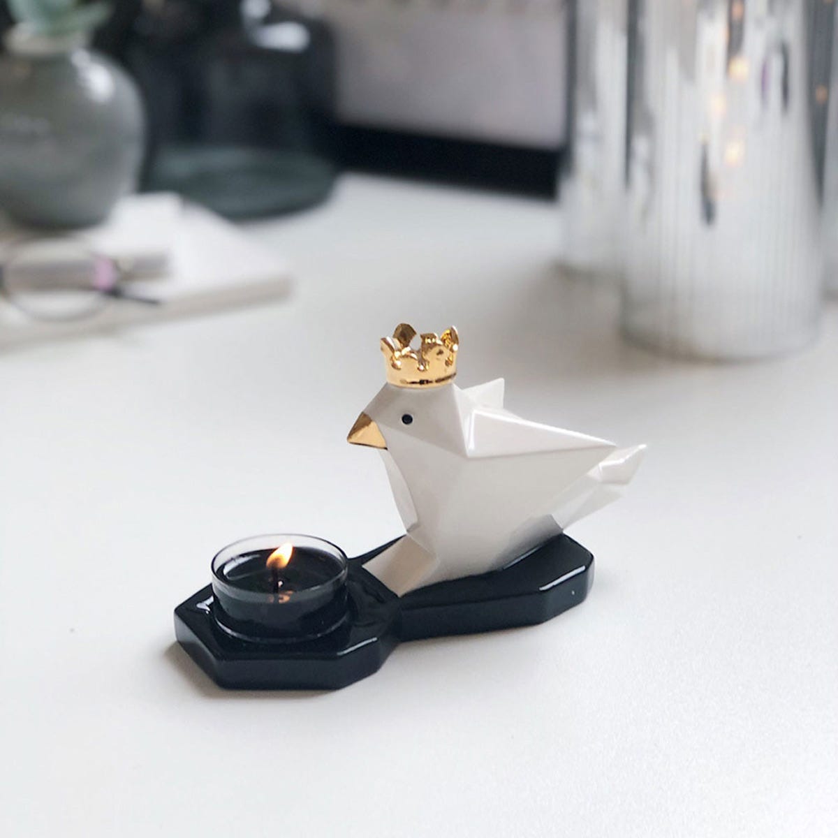 Origami Bird Prince Tealight Holder