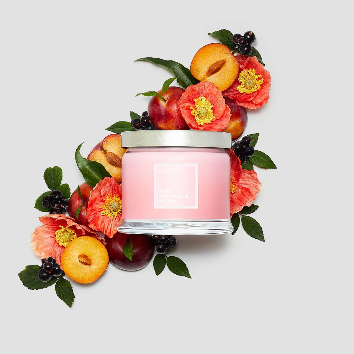 Pink Poppies & Plum 3-Wick Jar Candle