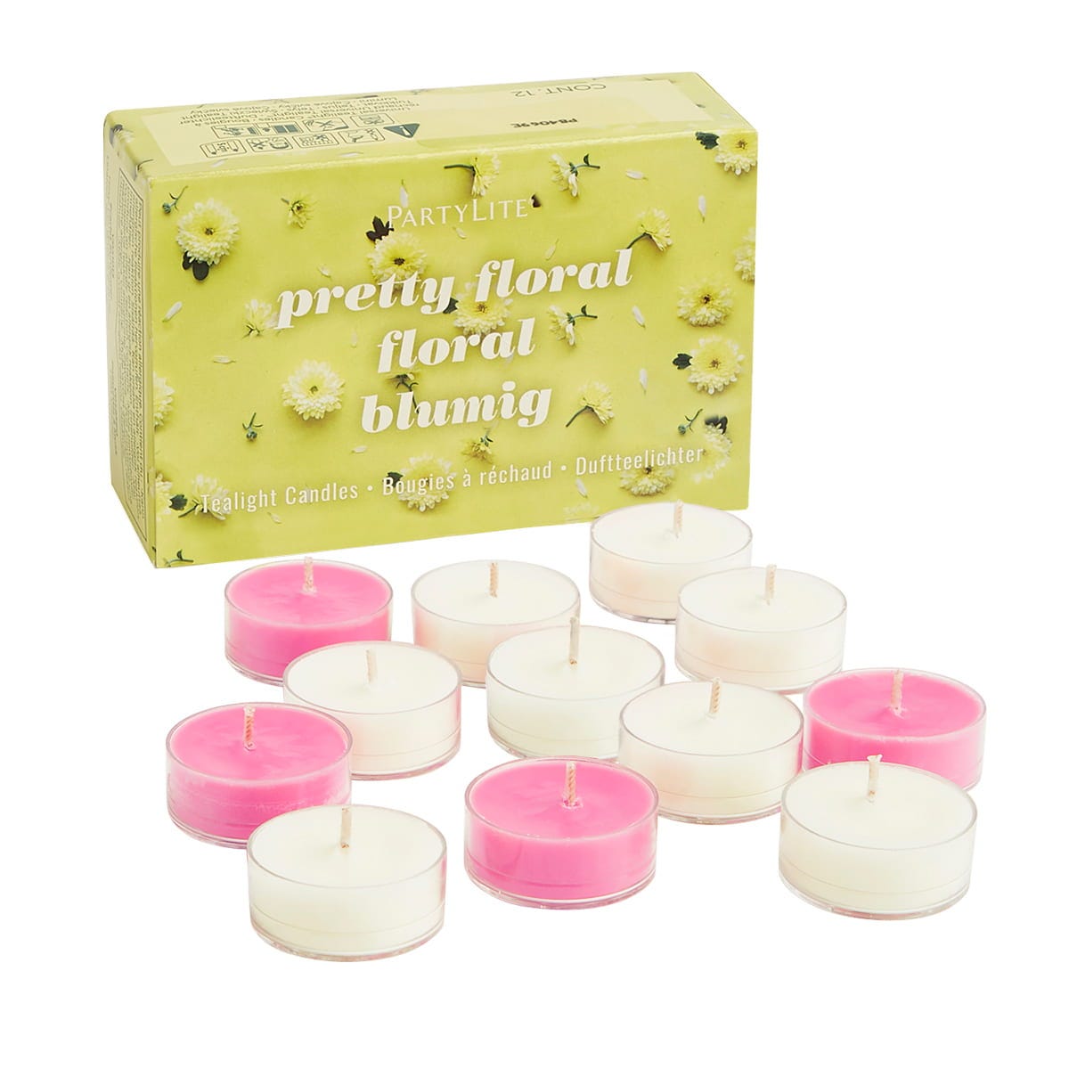 Pretty Floral 12-Piece Tealight Candles Sampler