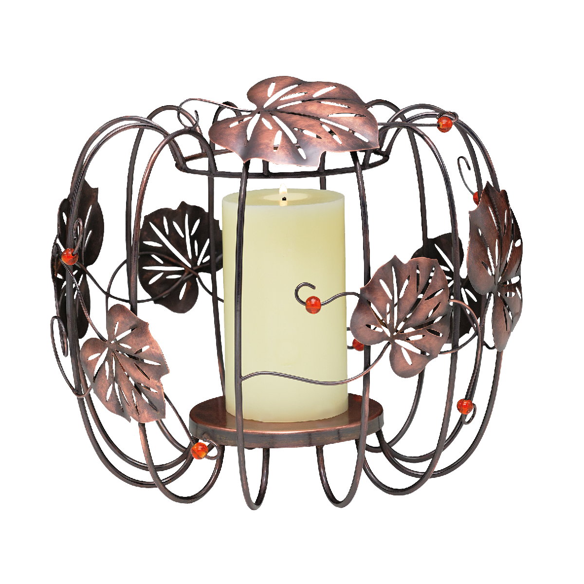 Pumpkin Patch Pillar Candle Holder