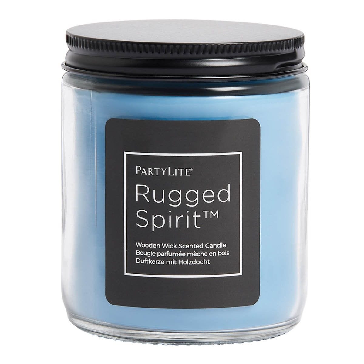 Rugged Spirit™ Wooden Wick Jar Candle – Sea Salt & Sage