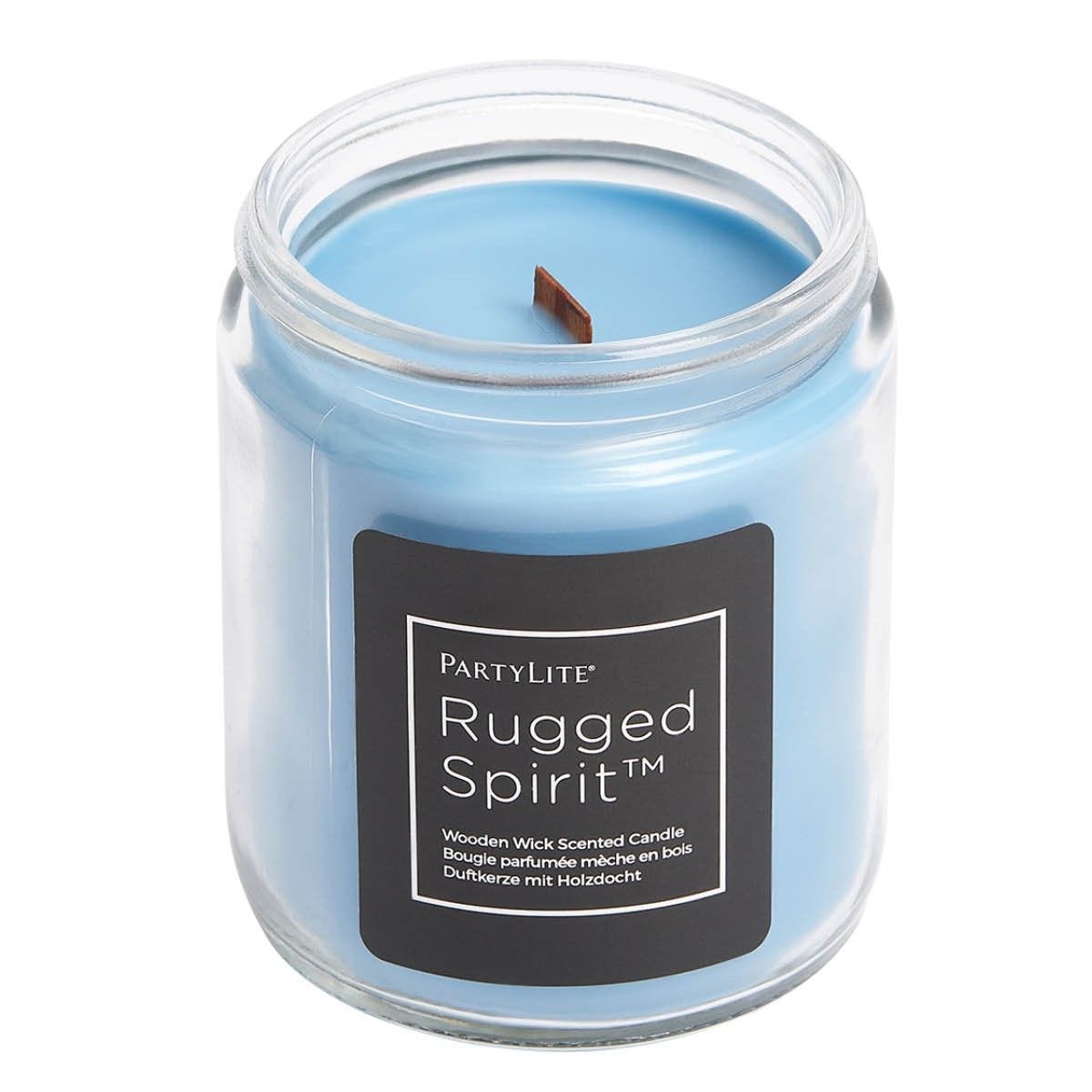 Rugged Spirit™ Wooden Wick Jar Candle – Sea Salt & Sage
