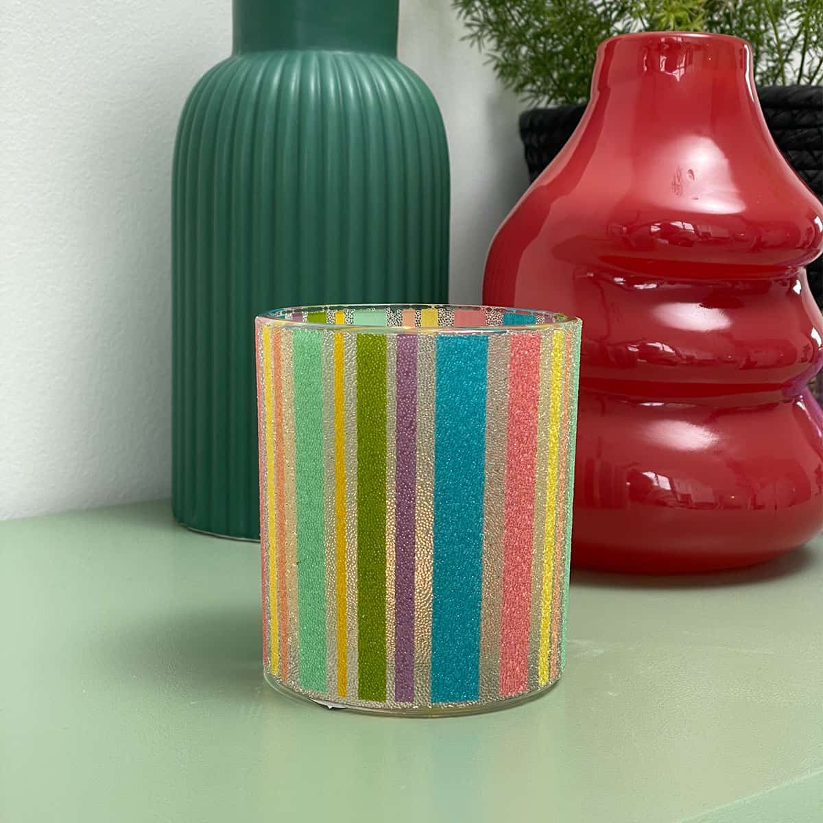 Sugared Stripes Tealight Holder