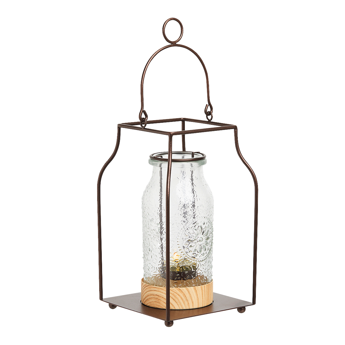 Vintage Milk Bottle Lantern Candle Holder