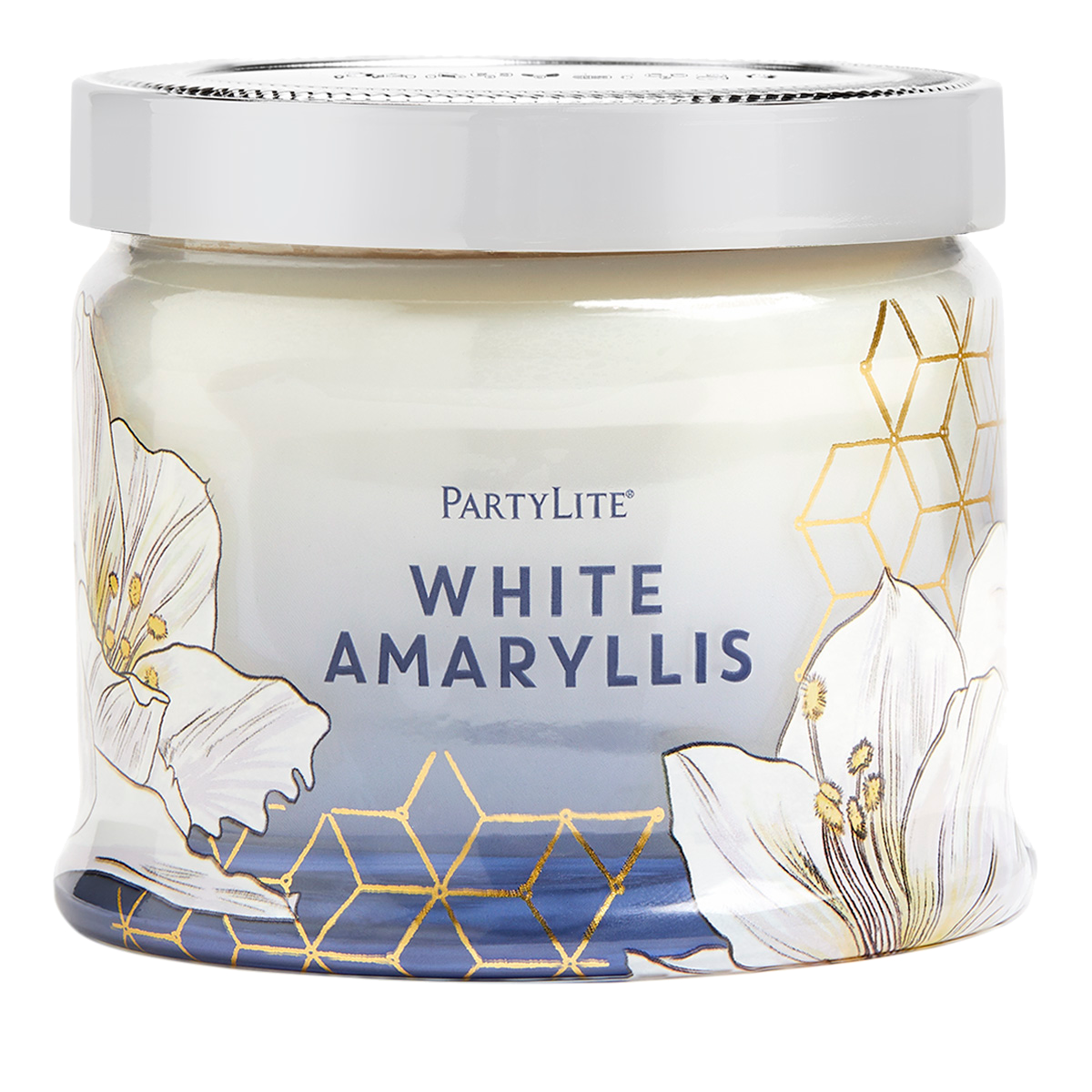 White Amaryllis 3-Wick Decorative Scented Jar Candle