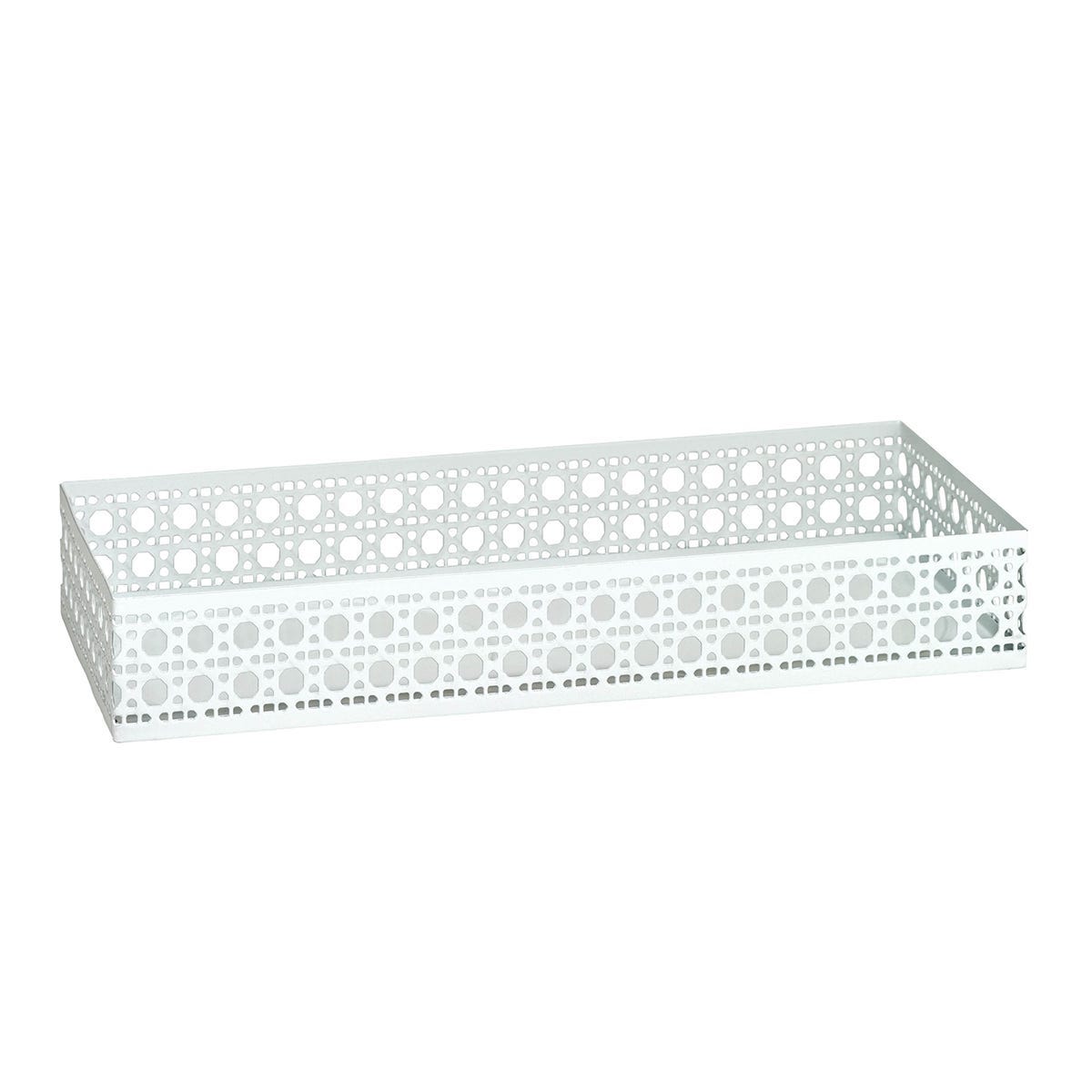 White Pierced Double Jar Candle Holder