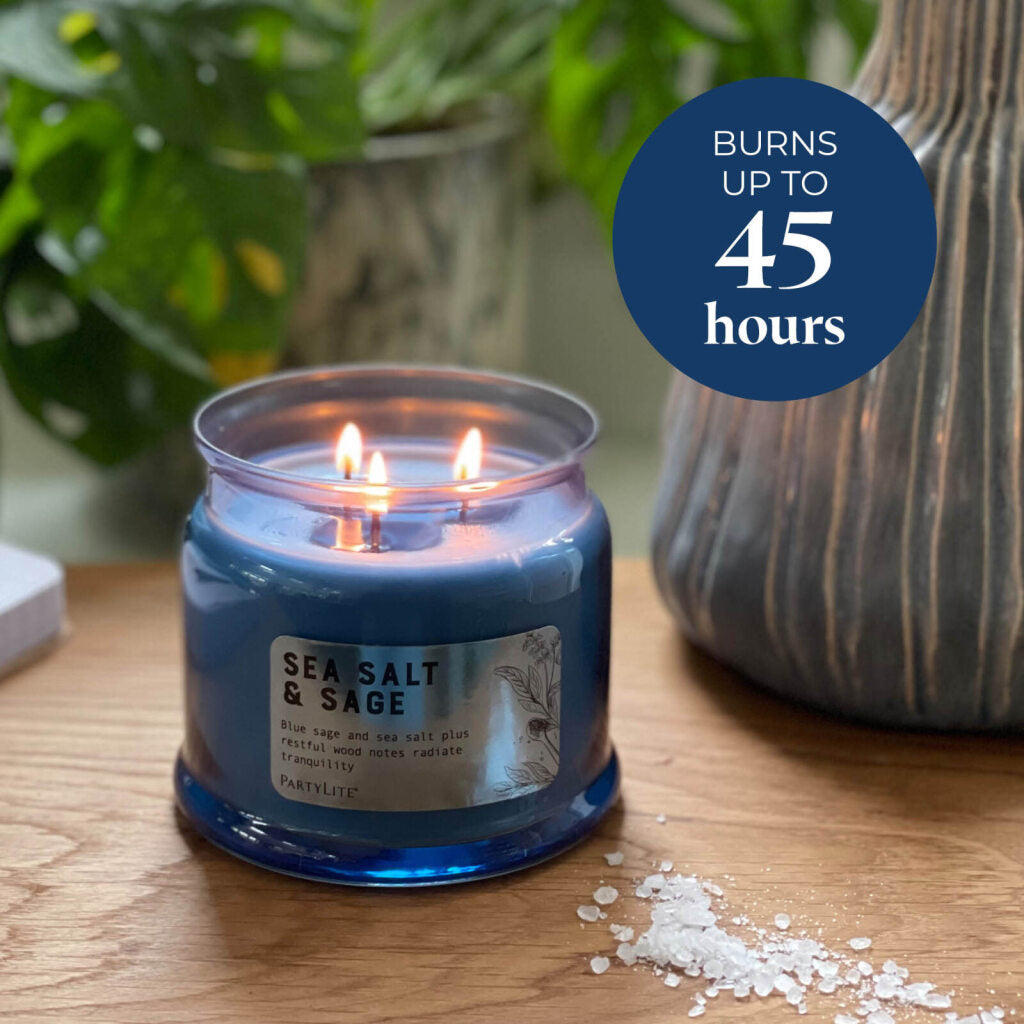 Sea Salt & Sage Wooden Wick Jar Candle | PartyLite CA – PartyLite