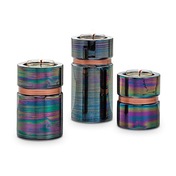 Lustrous Glaze Tealight Holder Trio